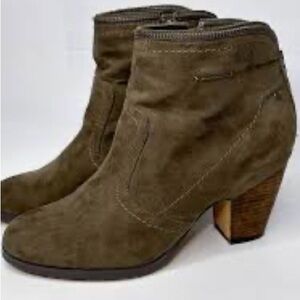 Crown Vintage Olive Ankle Booties
